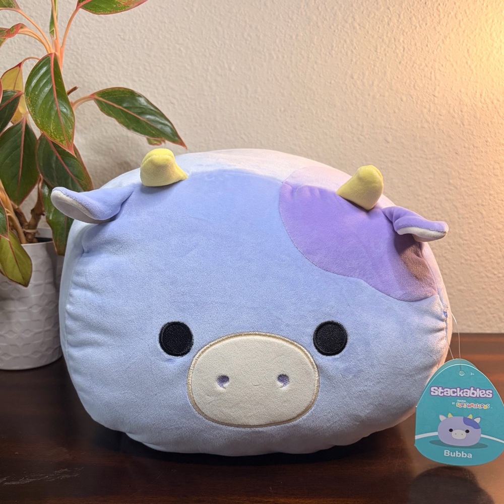 12” Bubba The Purple Cow Squishmallow New